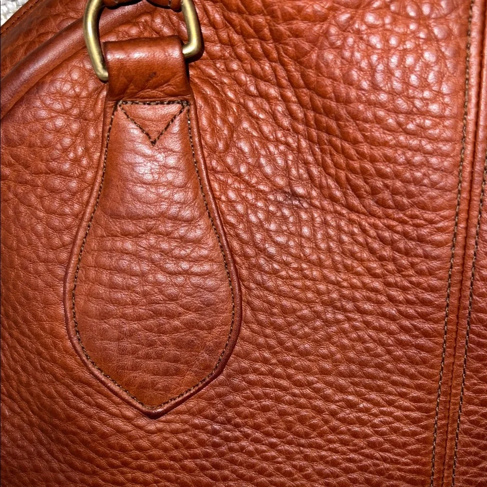 Paublino Delvalle Rich Tobacco Brown Pebbled-Leather Satchel